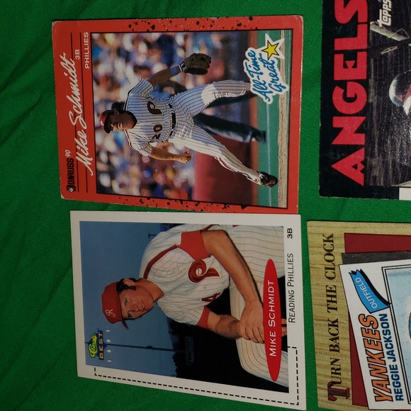 Vintage 80s 90s Mike Schmidt Reggie Jackson Pete Rose Topps MLB - Picture 2 of 5